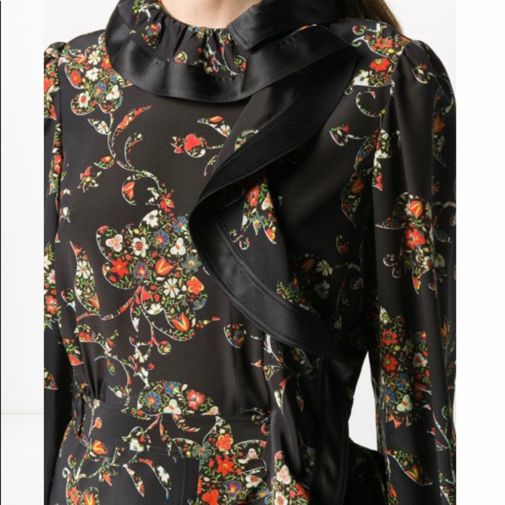Tory Burch Silk Sacred Floral Ruffle Dress NWT - Picture 5 of 5